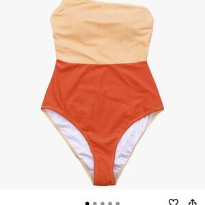 Cupshe Women's One Piece in Orange and Tan